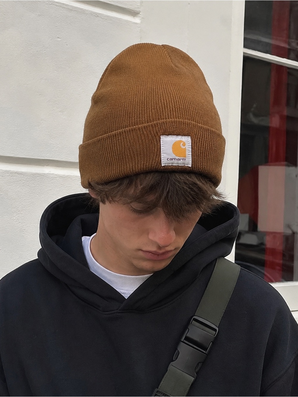 Carhartt Brown Knit Cuffed Beanie Hat A18 Carhartt Brown Workwear Unisex